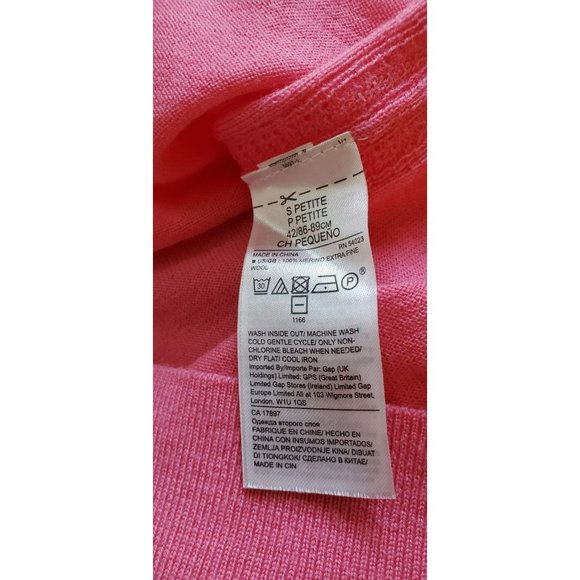 Banana Republic Women's Barbie Pink Merino Extra Fine Wool Sweater Size SP - Picture 6 of 6